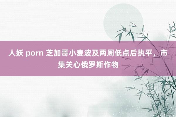 人妖 porn 芝加哥小麦波及两周低点后执平，市集关心俄罗斯作物