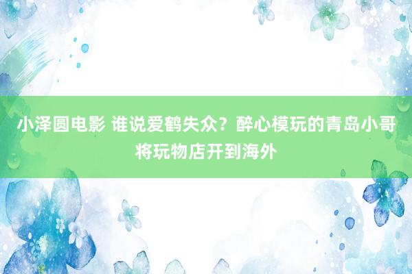 小泽圆电影 谁说爱鹤失众？醉心模玩的青岛小哥将玩物店开到海外