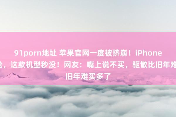 91porn地址 苹果官网一度被挤崩！iPhone 16开抢，这款机型秒没！网友：嘴上说不买，驱散比旧年难买多了